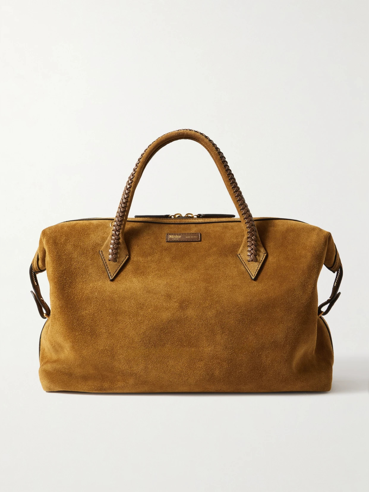 Métier - Vérité City Medium Braided Leather-trimmed Suede Tote - Brown | NET-A-PORTER (US)