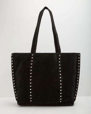 Akira Studded Faux Suede Tote Bag Brown / O/S | VICI