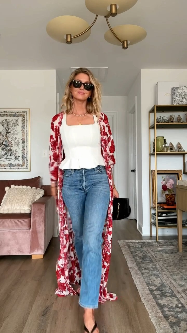 White tank + denim + kimono look!

#LTKootd #LTKgrwm #LTKSeasonal