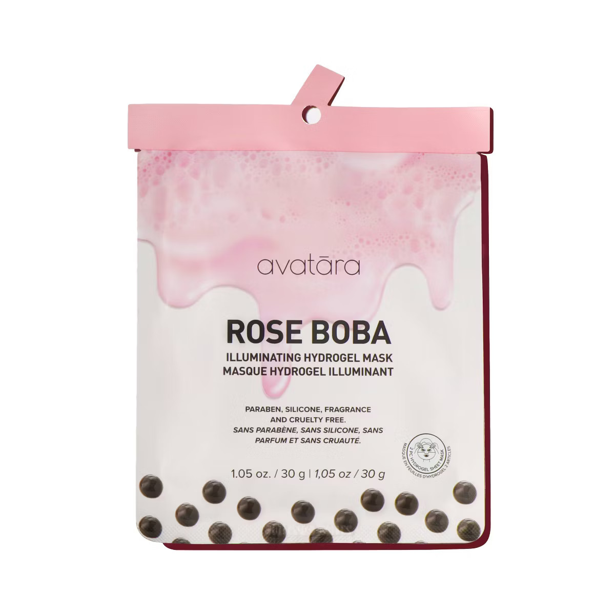 Avatara Rose Boba Hydrogel Face Mask - 0.98oz | Target