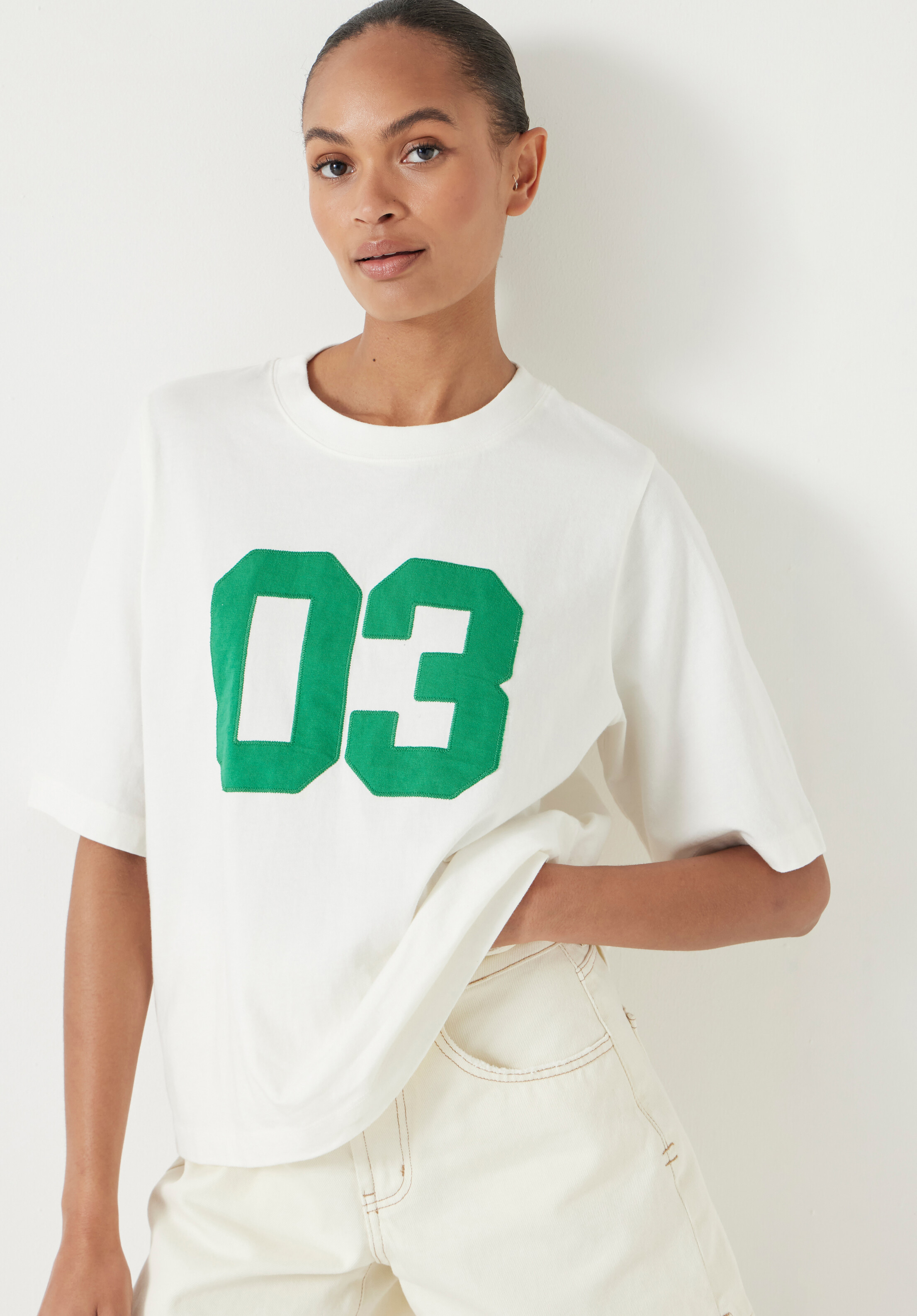 Collegiate Graphic Cotton T-Shirt | Hush UK