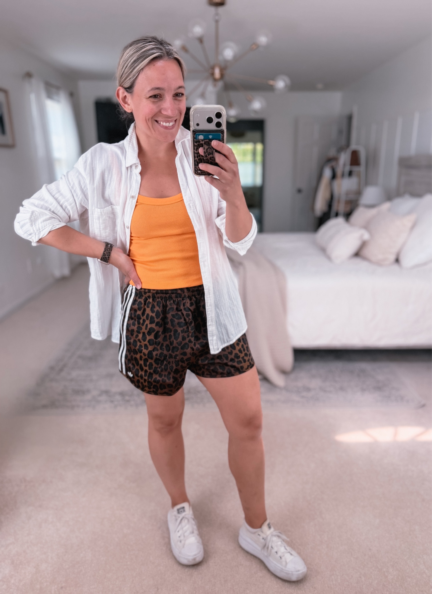 OOTD. Track shorts. Leopard shorts. Leopard track shorts  

#LTKdayinmylife #LTKootd #LTKmomlife