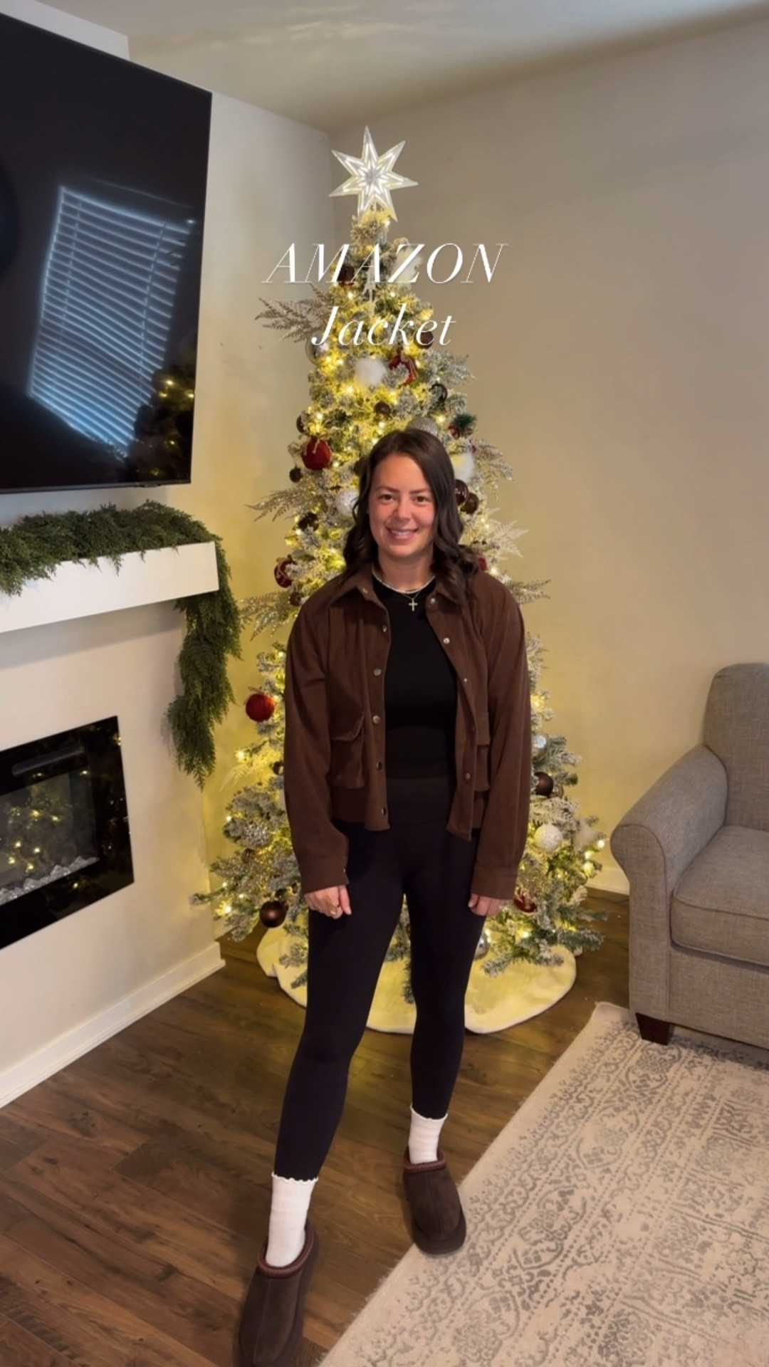 This cropped corduroy jacket is perfection! I love the length, color and style of it. Paired perfectly with my UGG. I am wearing my normal size medium. Comes in different colors. 

#LTKootd #LTKFindsUnder100 #LTKFindsUnder50