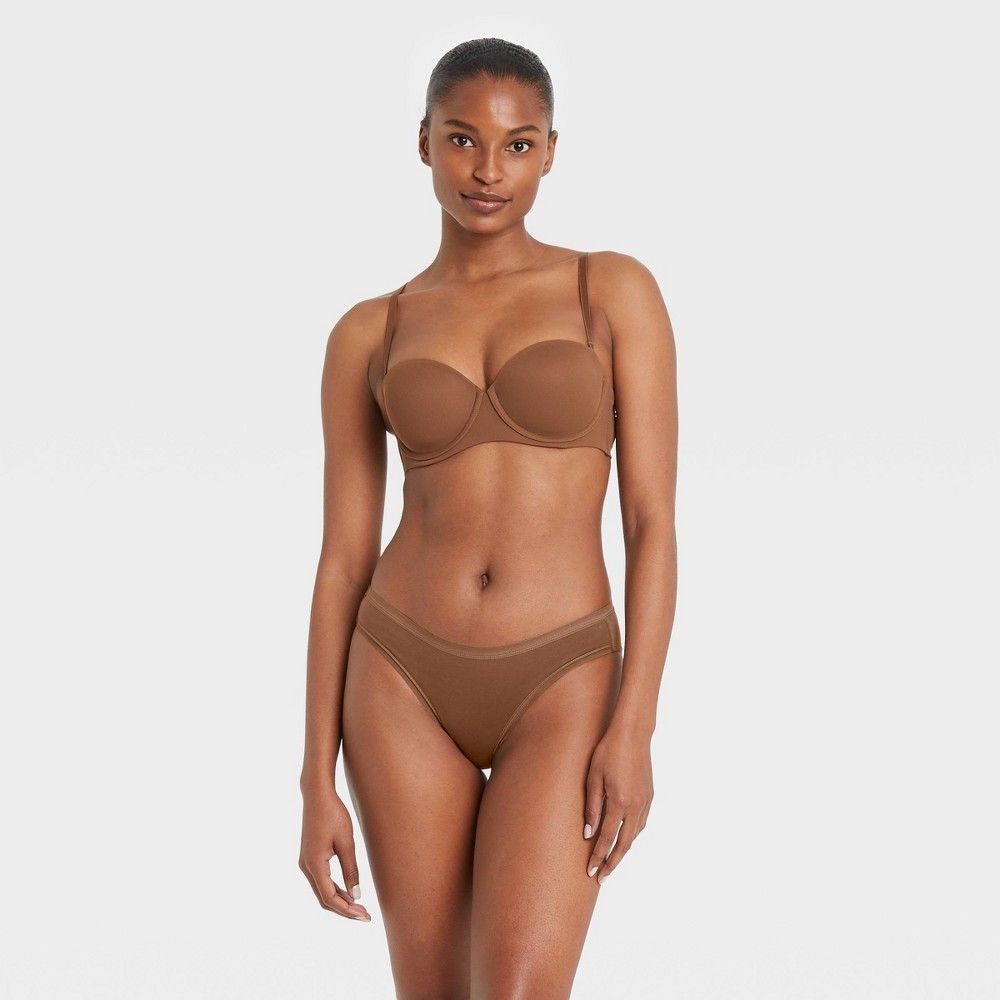 Women's Cotton Bikini Underwear - Auden Cocoa S, Brown | Target