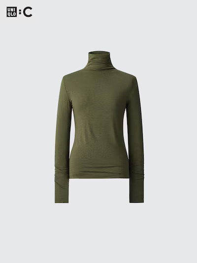 HEATTECH Extra Warm Cashmere Blend Turtleneck T-Shirt (Long Sleeve) | UNIQLO (UK)