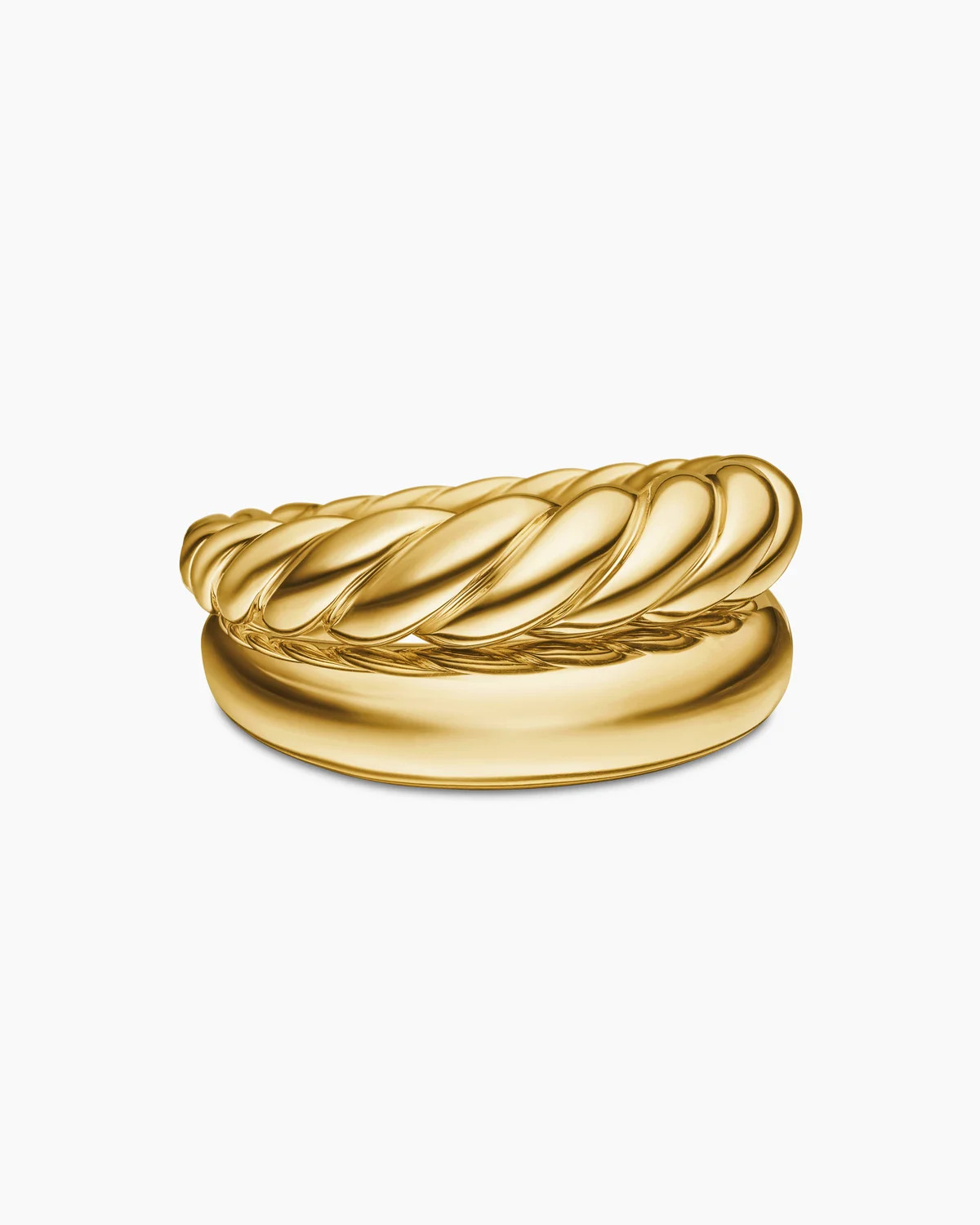 David Yurman | Pure Form Stack Rings in 18K Yellow Gold, 11mm | David Yurman