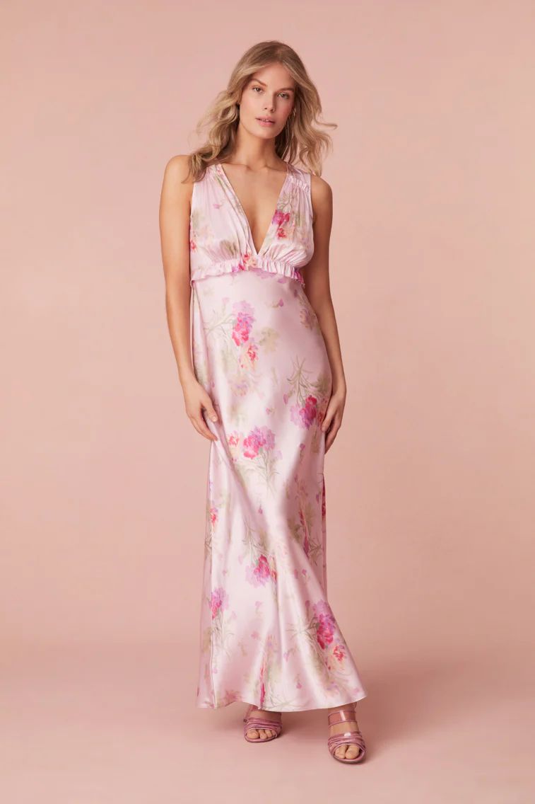 Suniva Silk Charmeuse Slip Dress | LOVESHACKFANCY