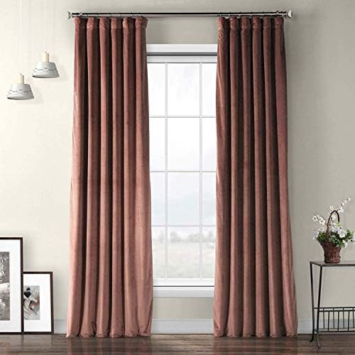 HOUSE 2 HOME| Super Soft Luxury Heavy| Set of 2 Wild Rose Velvet Panels| Light Filtering| Window ... | Amazon (US)