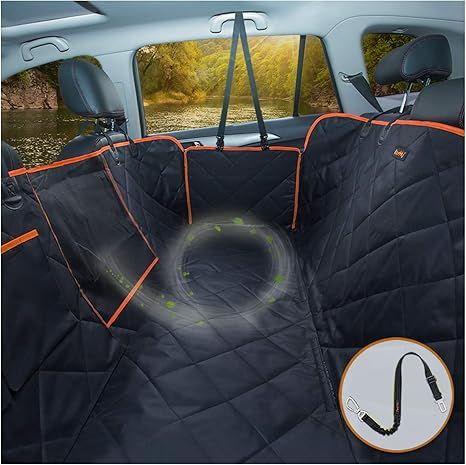 iBuddy Dog Car Seat Covers for Back Seat of Cars/Trucks/SUV, Waterproof Dog Car Hammock with Mesh... | Amazon (US)