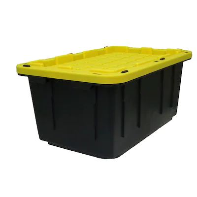 Project Source  Commander Medium 17- Gallons (68-Quart) Black Heavy Duty Tote with Standard Snap... | Lowe's