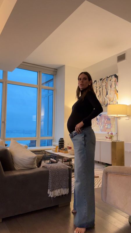 My repeat outfit that makes me feel chic at 36 weeks pregnant 🤰 

#maternity #jeans #bodysuit 

#LTKVideo #LTKstyletip #LTKbump