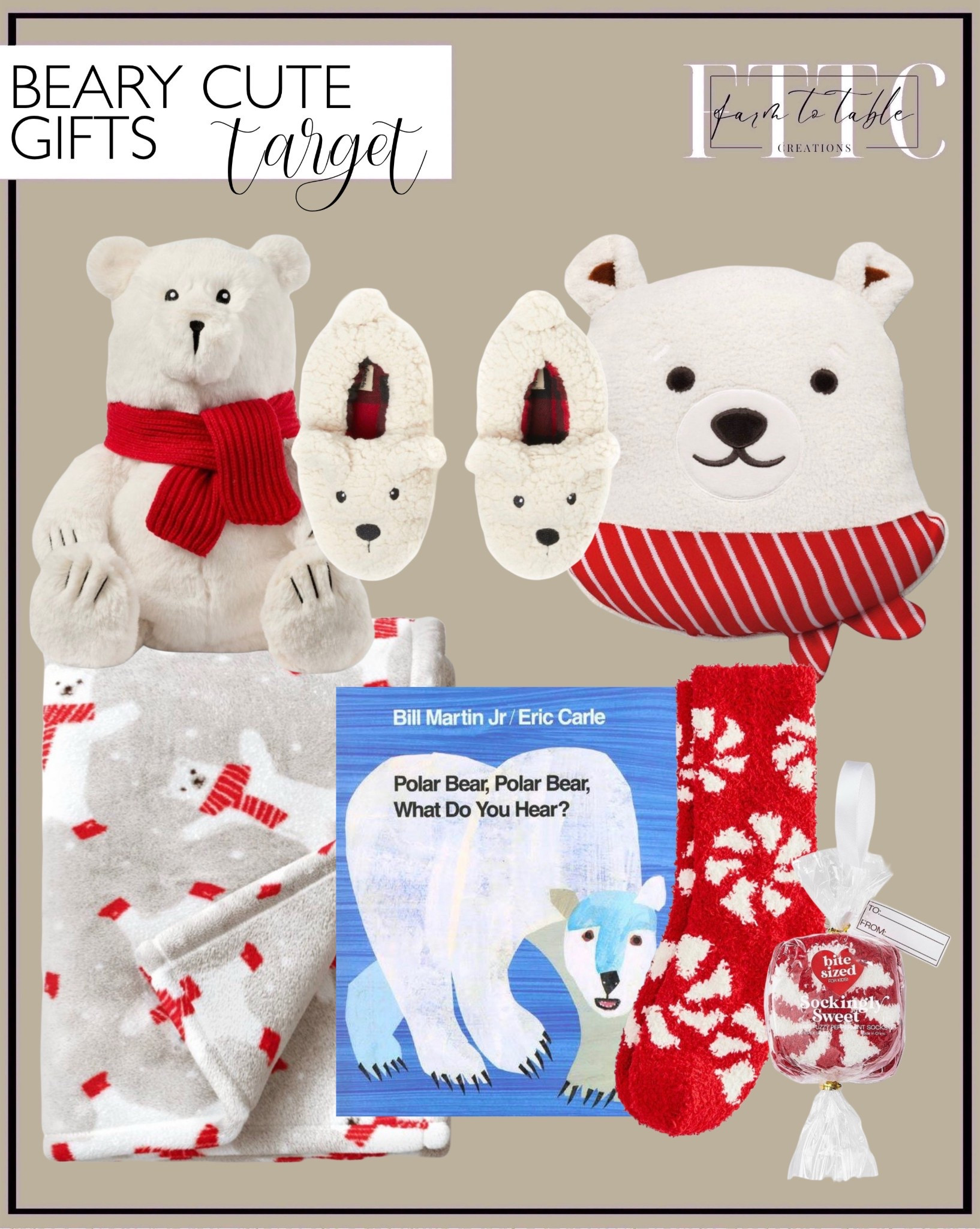Target Beary Cute Christmas Gifts for Kids & Cozy Winter Nights

Follow @farmtotablecreations on Instagram for daily home finds, deals, and cozy inspiration.

These beary cute Target finds make the sweetest holiday gifts for little ones and cozy nights at home. From the soft polar bear plush and cozy blanket to the matching slippers, festive socks, classic children’s book, and a little sweet treat, this collection is perfect for creating an adorable Christmas gift bundle. Such a fun idea for kids, grandkids, nieces, nephews, or anyone who loves all things cozy and winter-themed.

#targetfinds #christmasgifts #kidsgifts #cozygifts #holidaygiftideas #targetgifts #plushgifts #wintergifts #stockingstuffers

#LTKGiftGuide #LTKKids #LTKHoliday