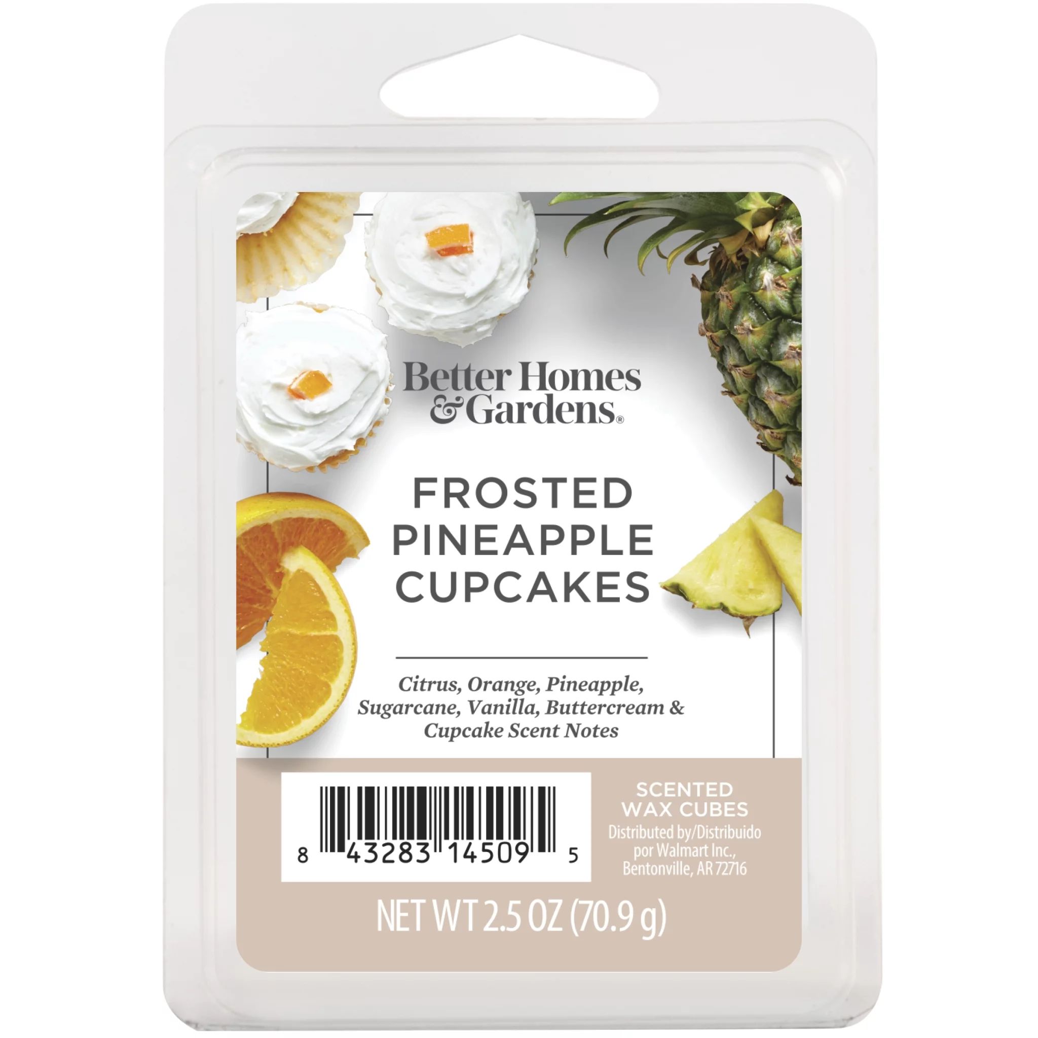 Frosted Pineapple Cupcakes Scented Wax Melts, Better Homes & Gardens, 2.5 oz (1-Pack) | Walmart (US)