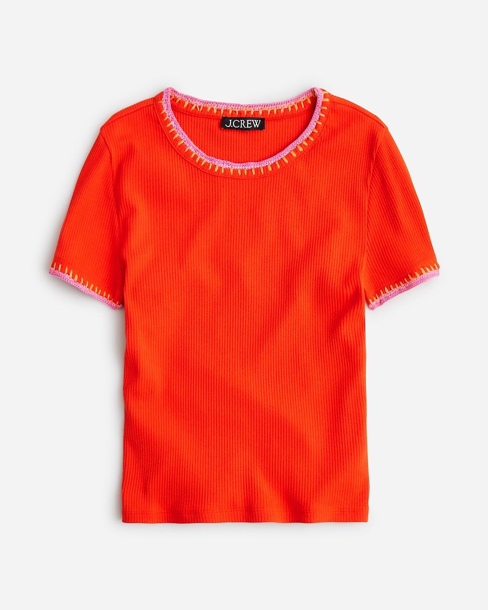 Vintage rib shrunken T-shirt with contrast stitch | J. Crew US