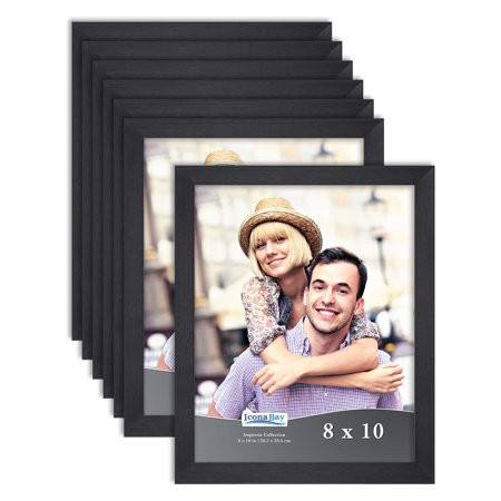 Icona Bay 8x10 Black Picture Frame Modern Style 7 Pack Impresia Collection (US Company) | Walmart (US)