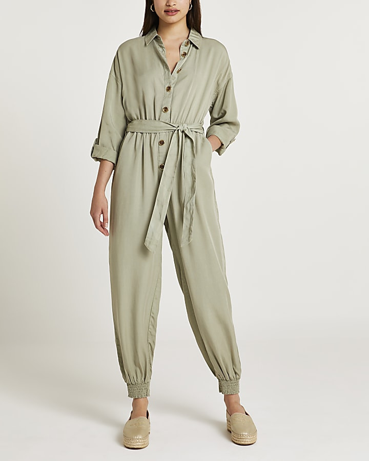 Khaki jumpsuit | River Island (UK & IE)