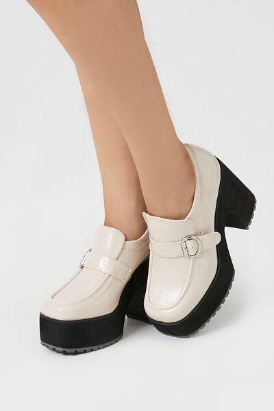 Buckled Platform Loafer Heels | Forever 21