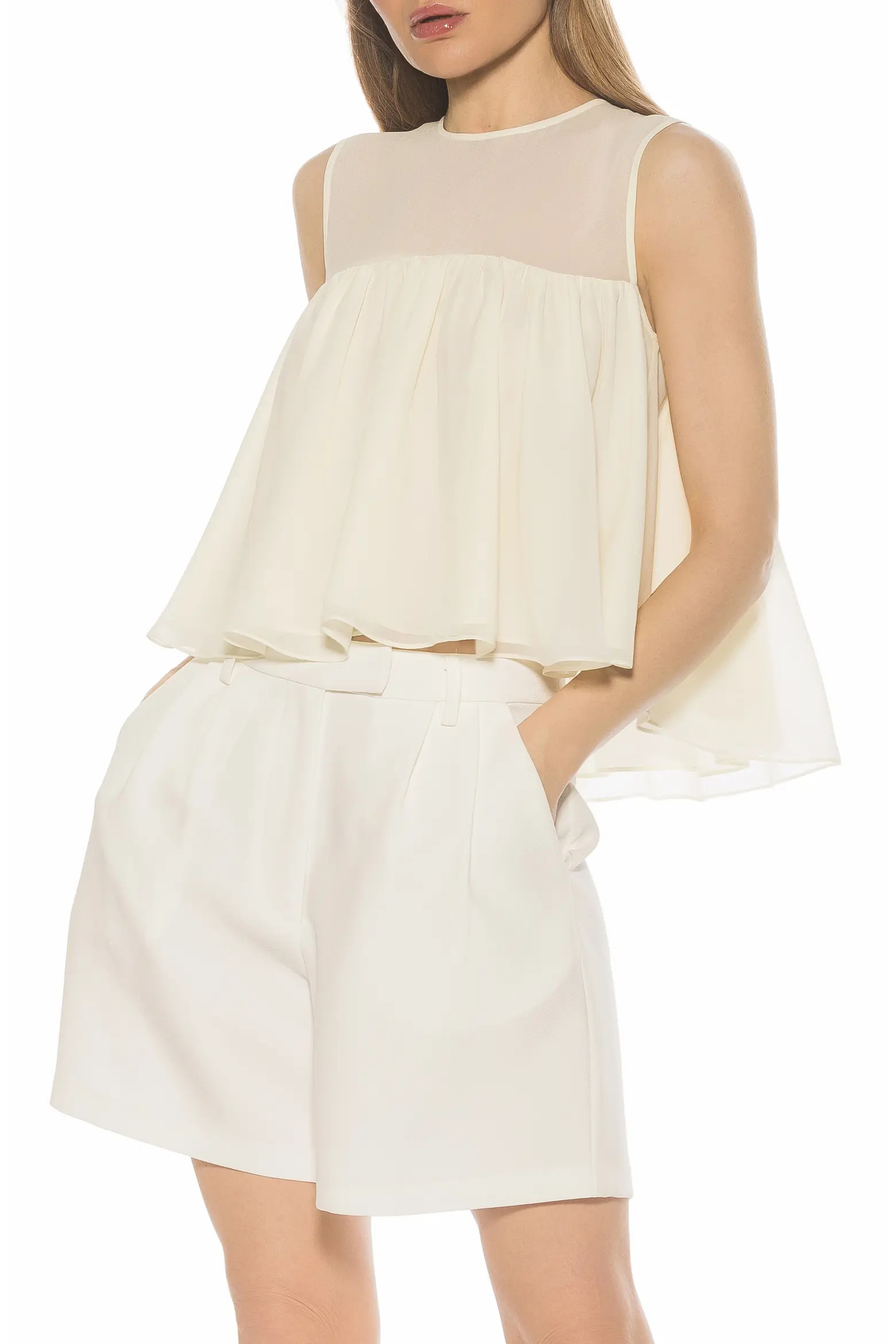 Portia Ruffle Sleeveless Chiffon Top (Women) | Nordstromrack | Nordstrom Rack
