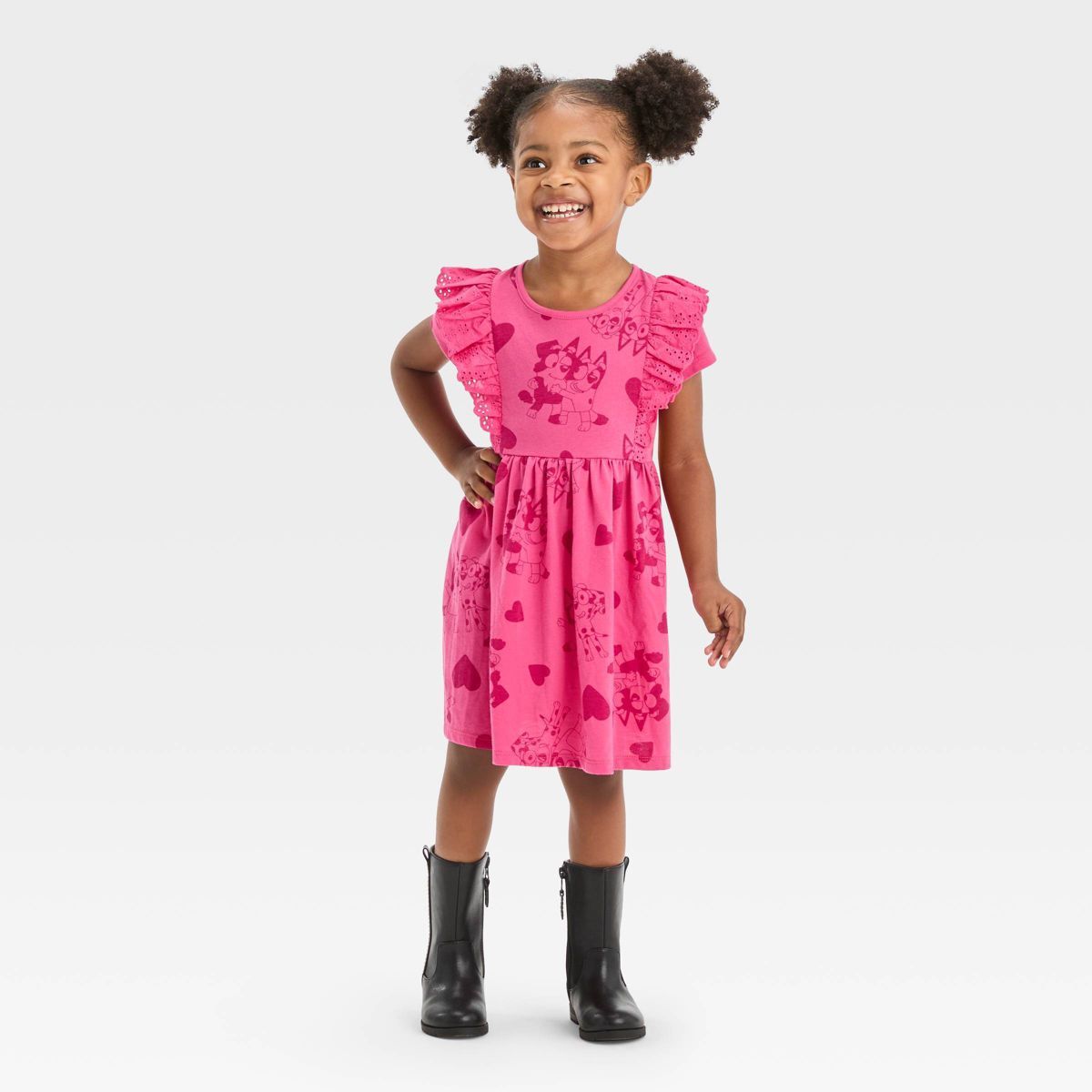 Toddler Girls' Bluey Valentine's Day Tunic Dress - Pink | Target