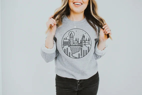 Magical Wizard Castle Unisex Crewneck Sweatshirt Tee or - Etsy | Etsy (US)