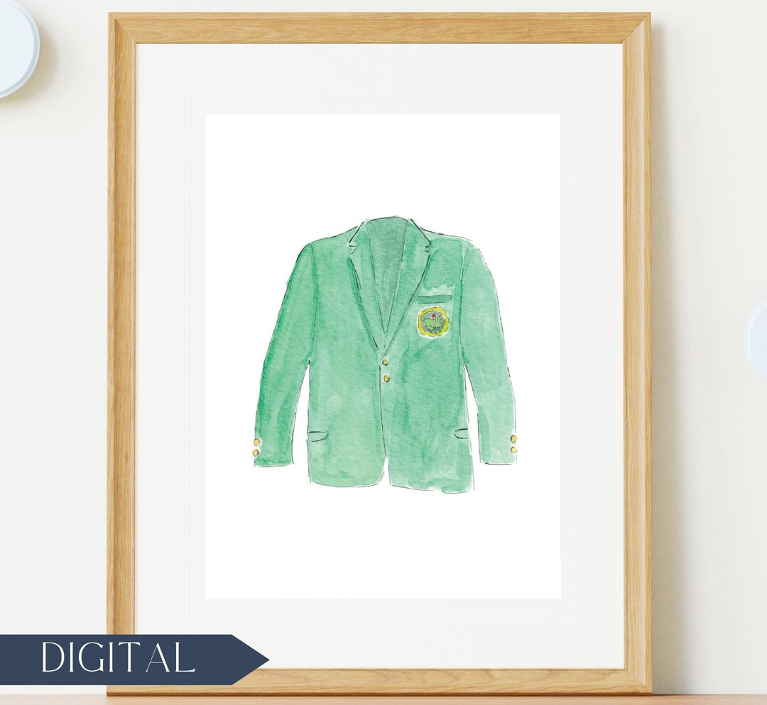 Golf Watercolor Masters Green Jacket Print Golf Nursery Decor Boy Nursery Wall Art Masters Golf B... | Etsy (US)