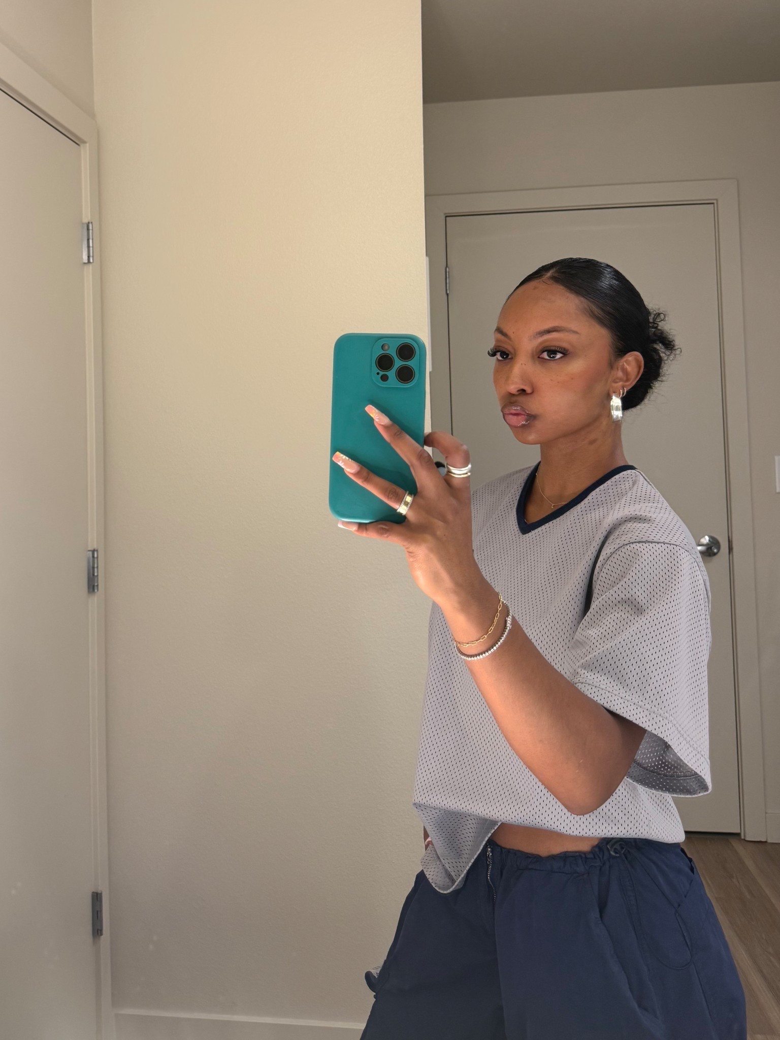 One of my go-to fits! #ootd #fitspo #springootd #streetwear #vintagejersey #nikefind #ootd #cargopants 

#LTKStyleTip #LTKWorkwear