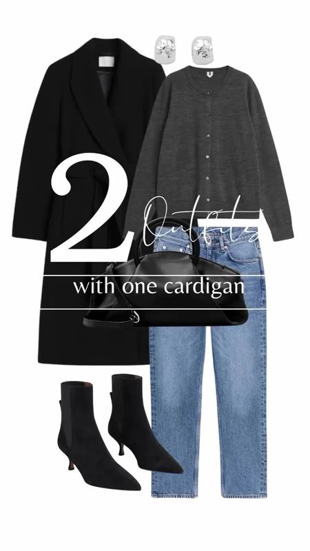 2 outfits with one cardigan 

Grey cardigan 

#LTKstyletip