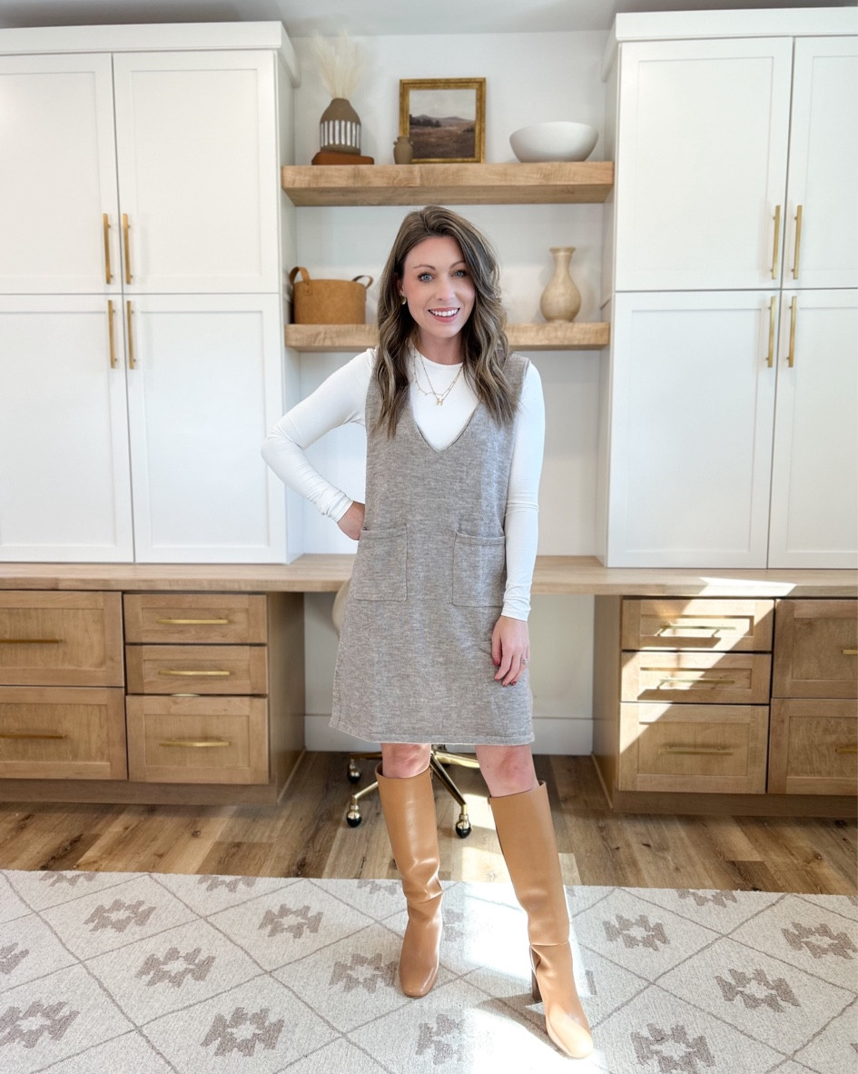 Amazon sweater dress! I’m wearing a size small 

#LTKStyleTip #LTKHoliday #LTKSaleAlert