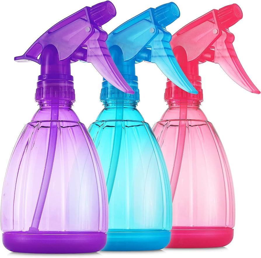 DilaBee Plastic Spray Bottles - 12oz (3 Pack) Water Spray Bottle for Hair, Gardening, Grilling & ... | Amazon (US)