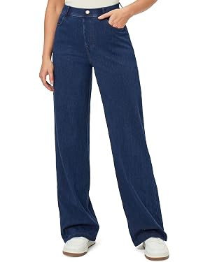IUGA Wide Leg Jeans Woman Stretchy Pull On Baggy Jeans High Waisted Trendy Womens Jeans Straight ... | Amazon (US)
