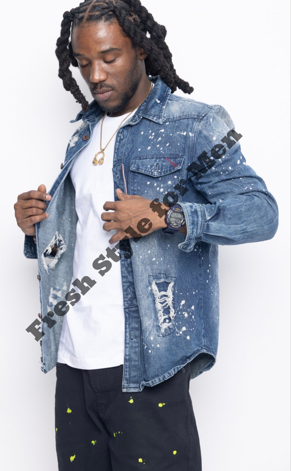 White Tshirt Yeezy Boost 750 , Jeans Jacket for and kids boys Style Ripped Jeans & Men Gold Necklace

#DONTCH #MERCH1ONE1

#LTKActive #LTKMidsize #LTKdayinmylife