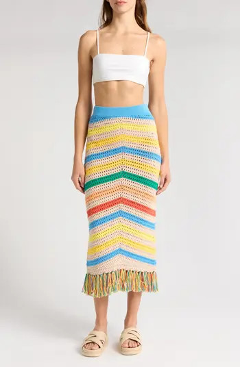 MOTHER The Fringe Midi Skirt | Nordstromrack | Nordstrom Rack