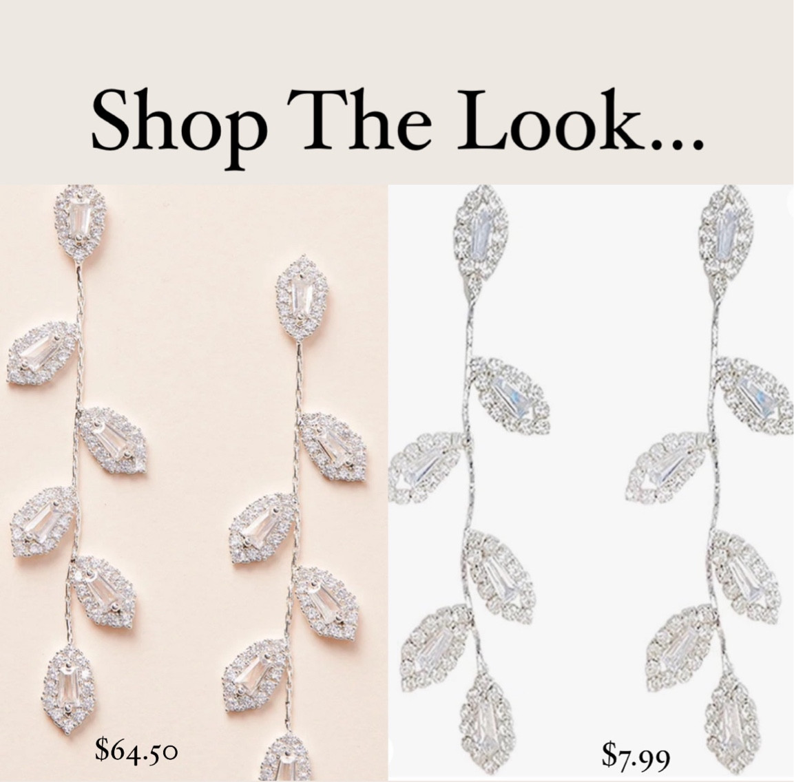 Shop the look Rhinestone leaf dangling silver evening earrings
Amazon finds
Affordable 
Wedding guest earrings 
Bride

#LTKStyleTip #LTKFindsUnder50 #LTKWedding