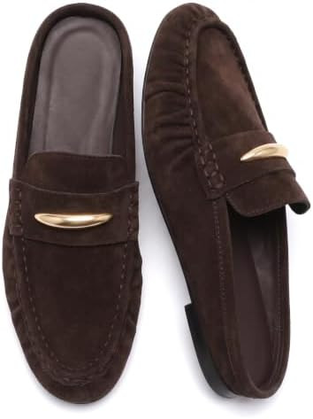 Penny Loafers for Women Comfortable Slip on Suede Loafers Mules Women’s Closed Toe Loafer Slide... | Amazon (US)