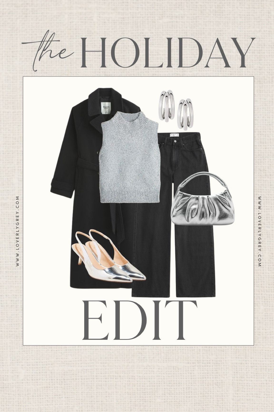 This is a great option for a New Year’s Eve look! I love the pops of silver with the black! 


Loverly grey, denim, jeans, wool coat, winter outfit, holiday outfit, New Year’s Eve outfit 

#LTKStyleTip #LTKSeasonal #LTKHoliday