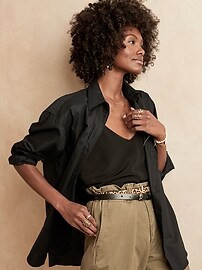 Oversized Button-Down Shirt | Banana Republic Factory