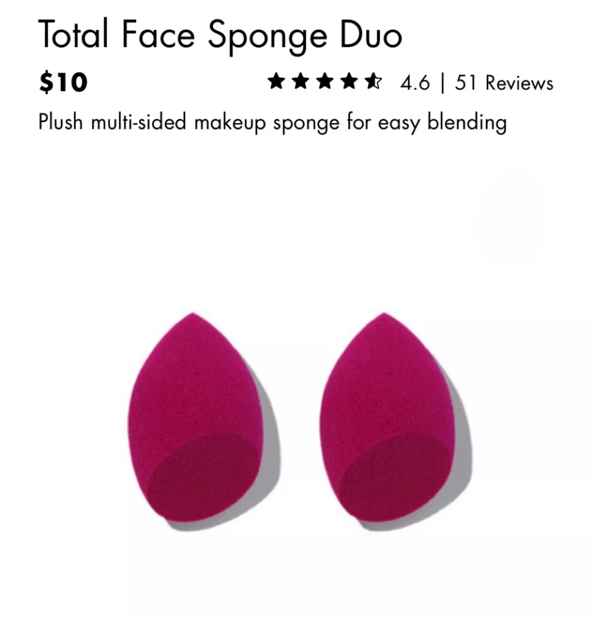E.L.F. Sponge Duo, Total Face