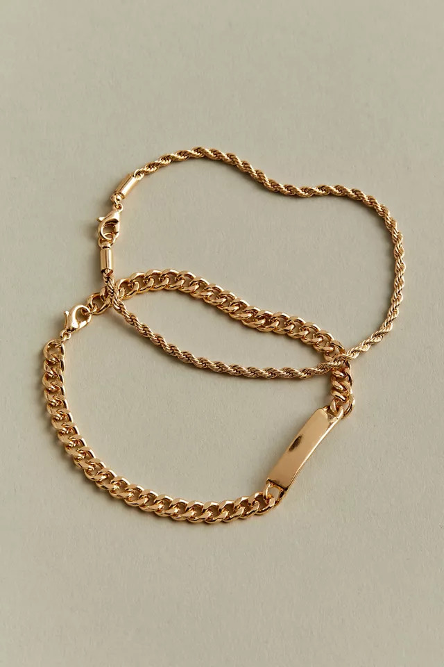 Tag Layered Chain Bracelet | Urban Outfitters (US and RoW)