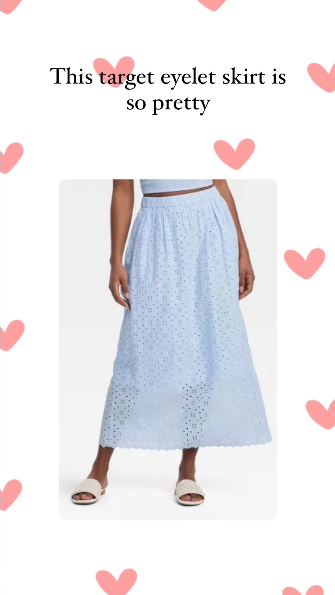 This eyelet skirt is so pretty!

#LTKSeasonal #LTKWatchNow #LTKFindsUnder50