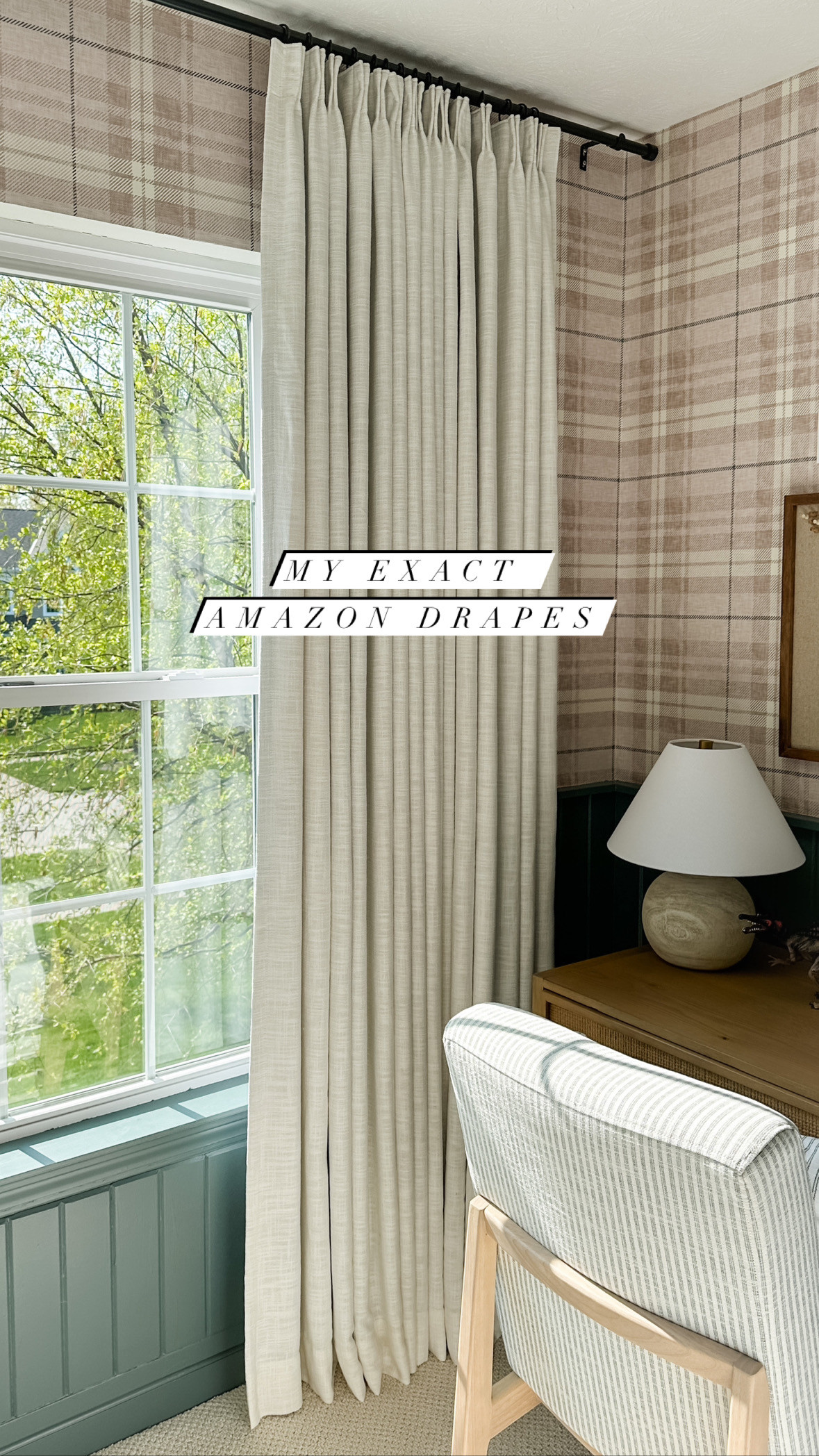 TWOPAGES 72 W x 102 L inch Pinch Pleat Darkening Drape Faux Linen Curtain with Blackout Lining Dr... | Amazon (US)