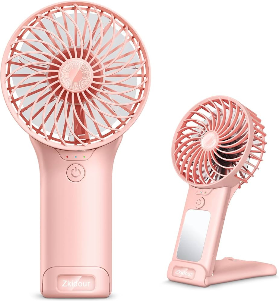 Handheld Portable Fan with Mirror, 4 Speeds USB Rechargeable Personal Mini Fan Desk Fan for Girls... | Amazon (US)
