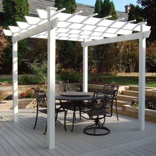 Kingston 8.8 Ft. W x 8.8 Ft. D Vinyl Pergola | Wayfair North America