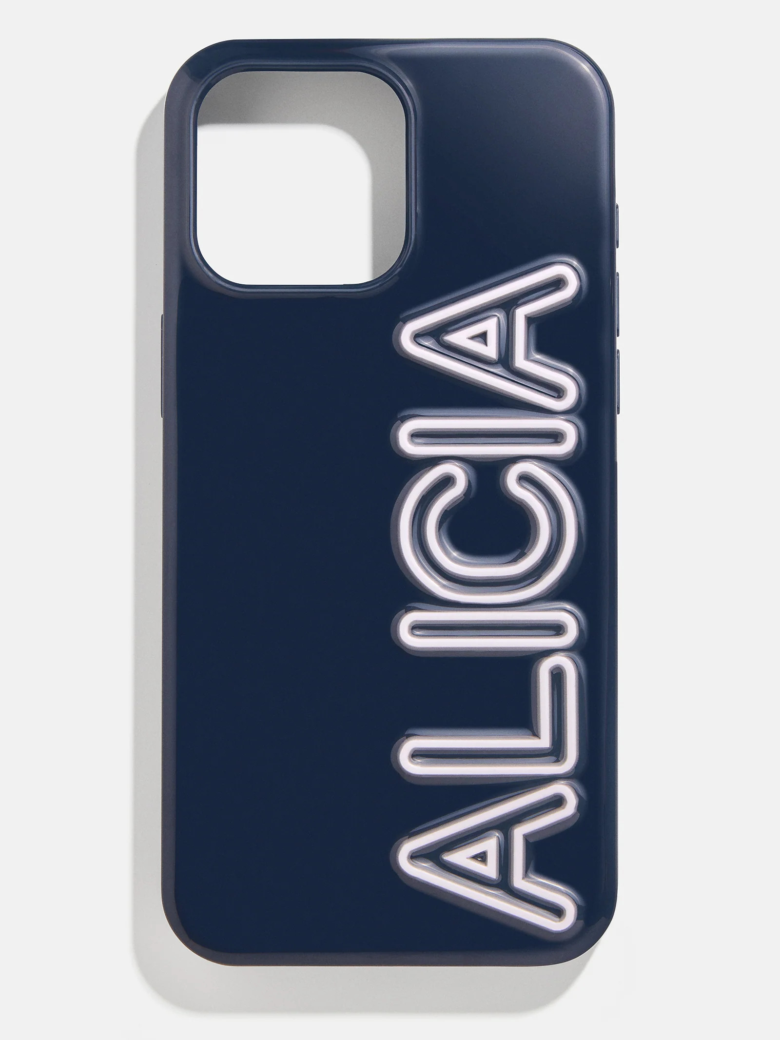 Fine Line Custom iPhone Case - Navy/White | BaubleBar