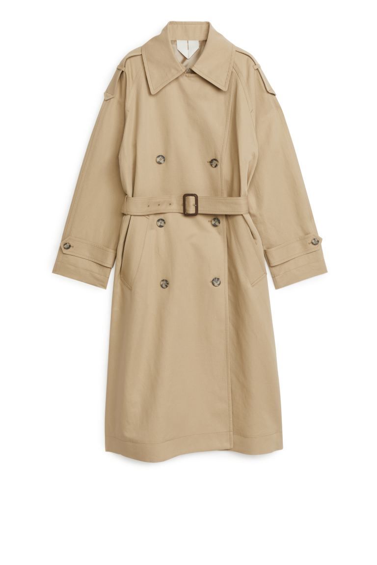 Linen Cotton Trenchcoat | H&M (UK, MY, IN, SG, PH, TW, HK)