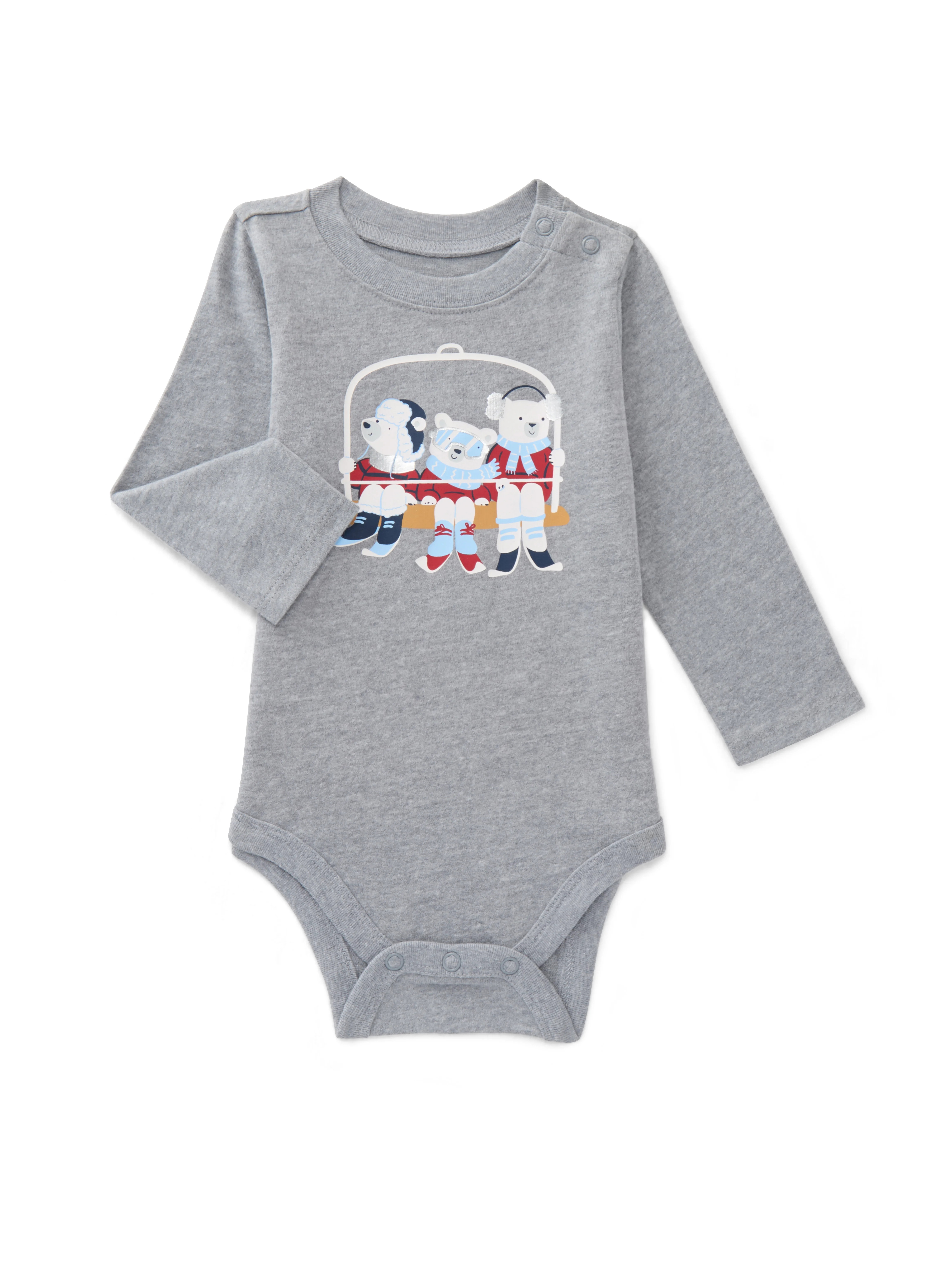 Garanimals Baby Boys Print Bodysuit with Long Sleeves, Sizes 0M-24M | Walmart (US)