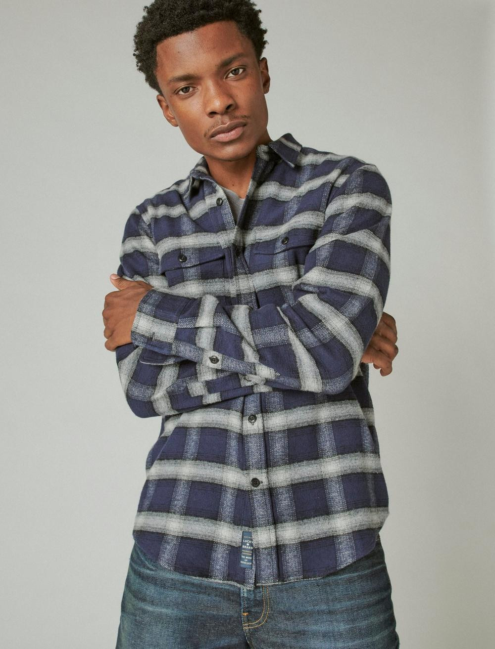 PLAID WORKWEAR CLOUD FLANNEL | Lucky Brand