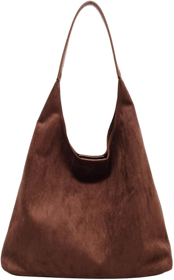 Suede Tote Bag, 2024 New Suede Purse Tote Bag for Women, Women Suede Handbag Crossbody Bag Should... | Amazon (US)