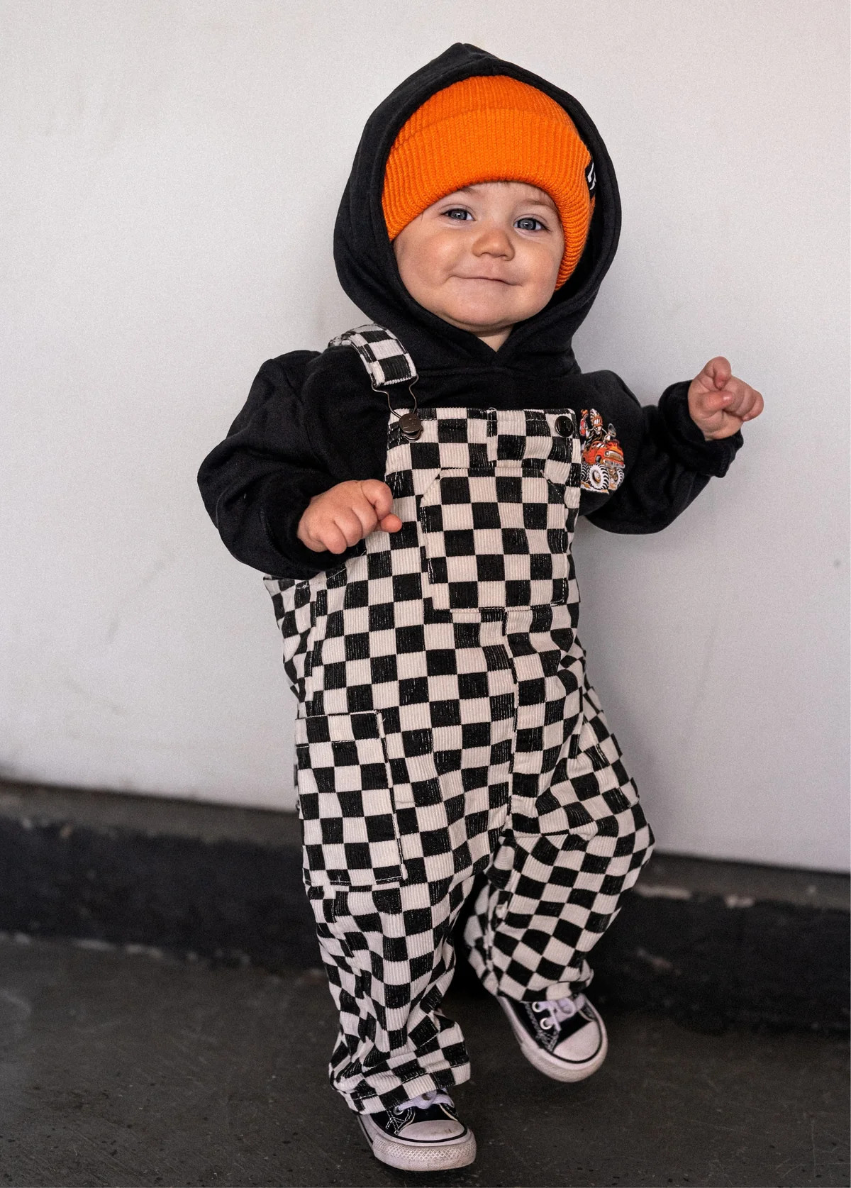 Classic Checker Overalls | Little Trouble