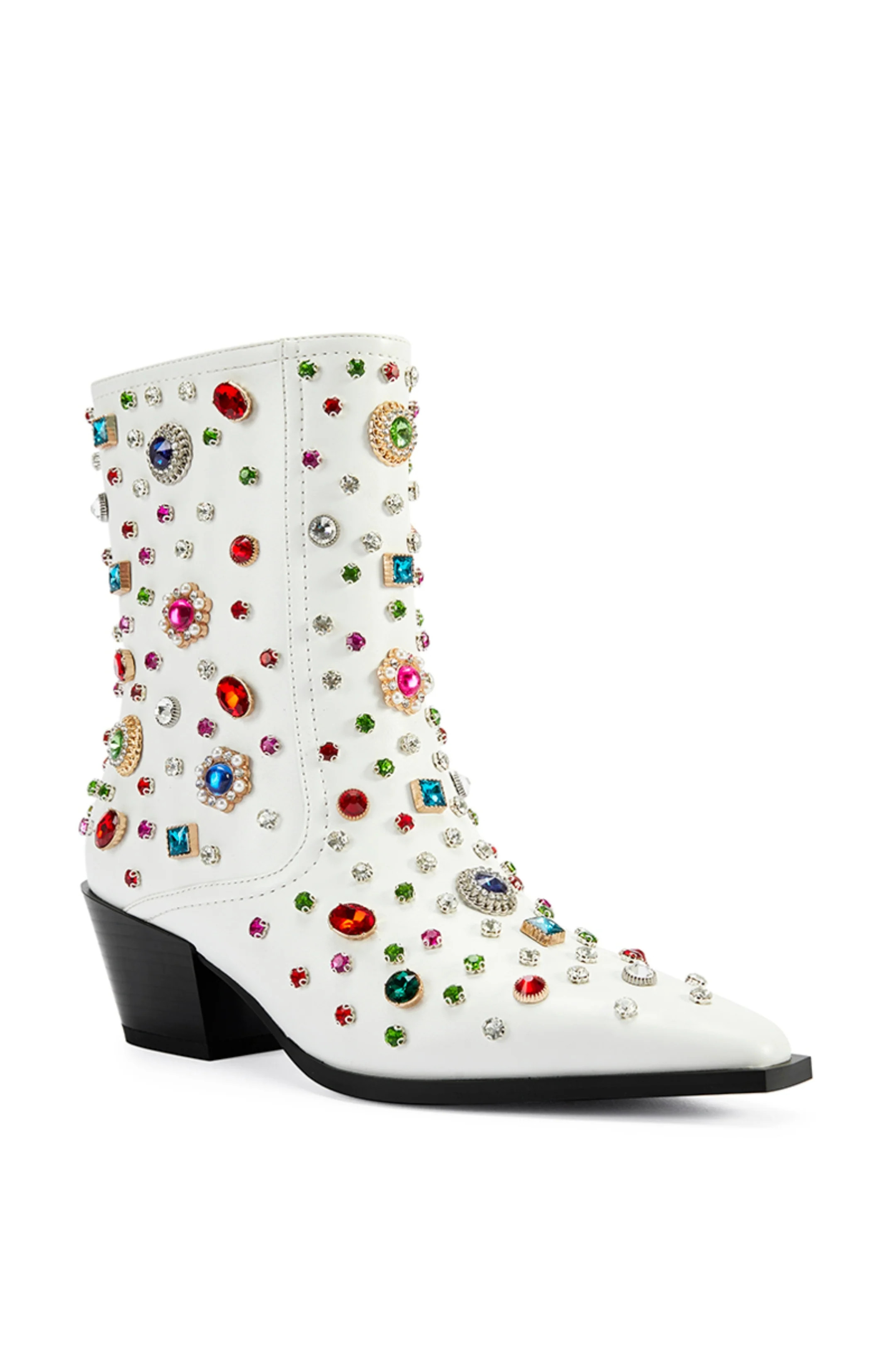 SPRINKLES-WHITE WESTERN BOOTIE | Azalea Wang
