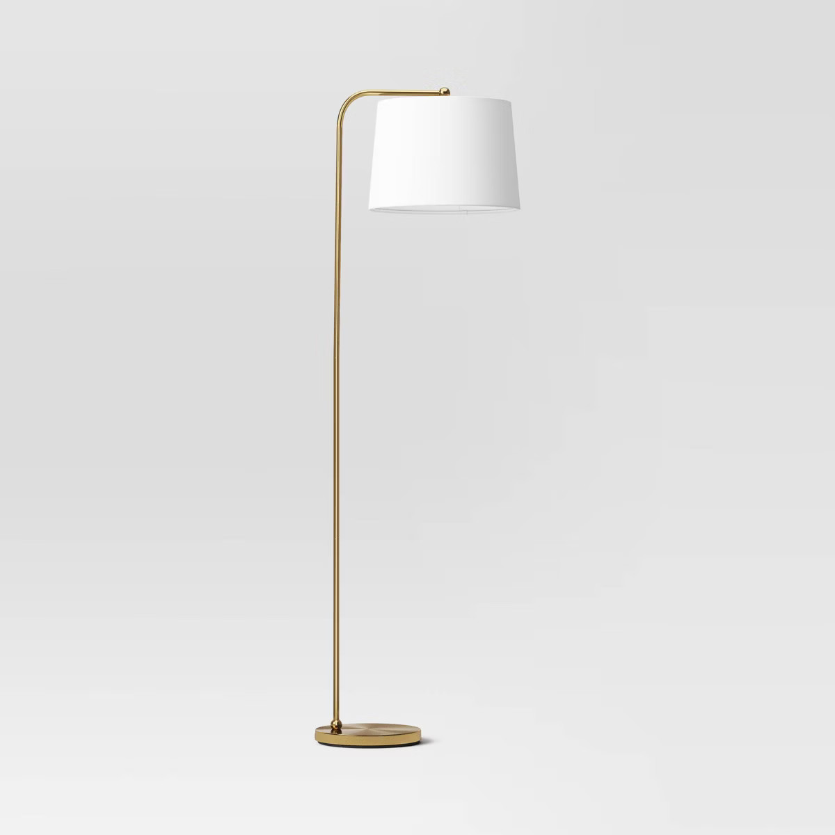 62"x14" New Traditional Downbridge Floor Lamp Brass - Threshold™: ETL Listed, Linen Shade, Meta... | Target